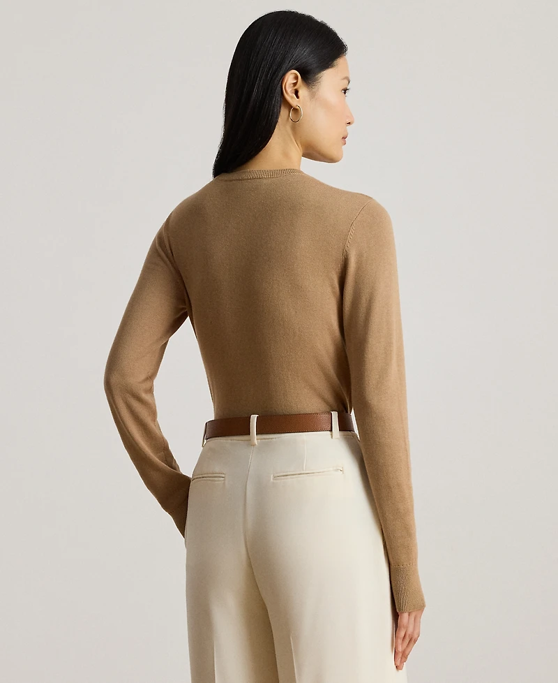 Lauren Ralph Petite Cotton-Blend Sweater