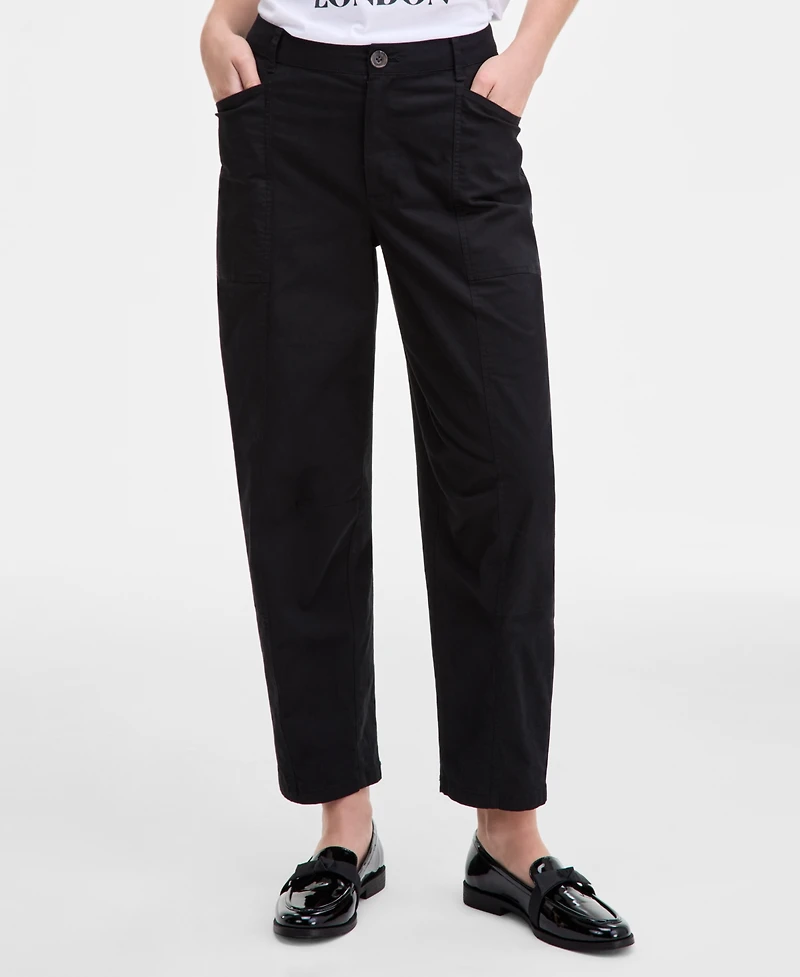 On 34th Women's High-Rise Utility Barrel-Leg Ankle Pants, Macy's Exclusive