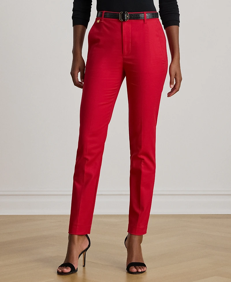 Lauren Ralph Petite Double-Faced Stretch Cotton Pant