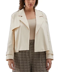 Ella Rafaella Plus Crop Trench Jacket