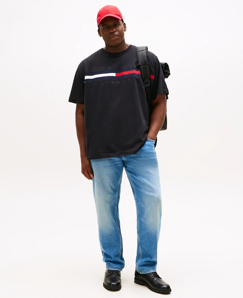 Tommy Hilfiger Men's Big & Tall Tino Logo Short Sleeve T-Shirt