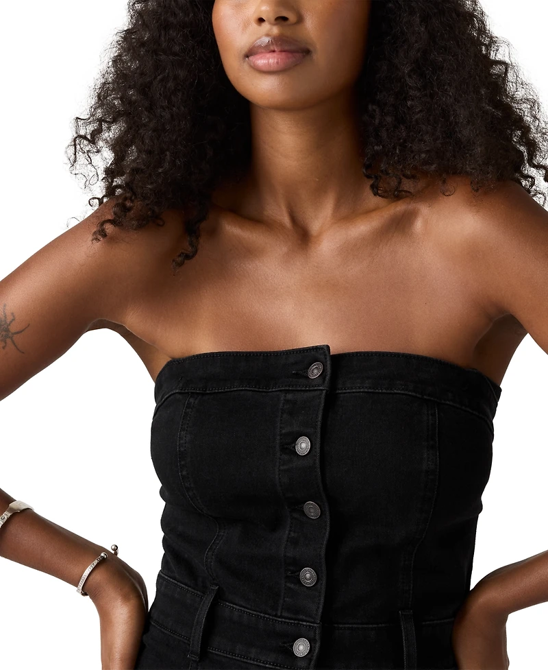 Levi's Women's Denim Bustier Button-Front Dress