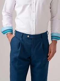 Koy Clothing Men's Linen Wool Silk Blend Trousers