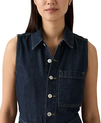 Levi's Women's Cotton Sleeveless Cropped Jumpsuit