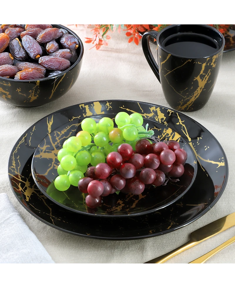 Elama Bolt 16 Pc. Dinnerware Set, Service for 4
