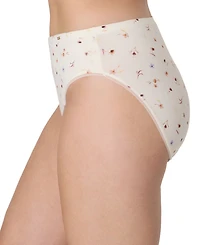 Bali Women's Lux Cotton Essentials High-Cut Underwear Dflehc