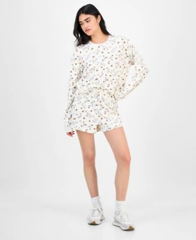 Love Tribe Juniors Falling Leaves Snoopy Shirt Shorts