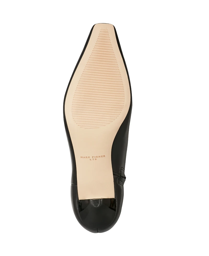 Marc Fisher Ltd Women's Kiona Leather Kitten Heel Booties