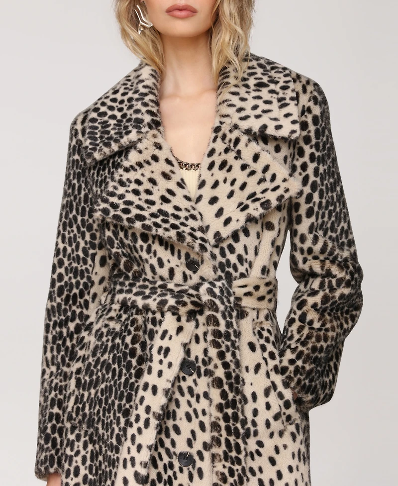 Avec Les Filles Women's Belted Faux-Fur Maxi Coat