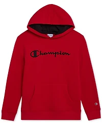 Champion Big Boys Signature Fleece Logo Hoodie