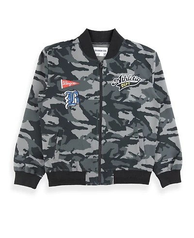 Sovereign Code Big Boys All Over Camo Print Lightweight Bomber Jacket
