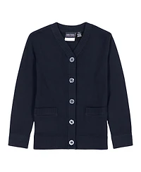 Nautica Little Girls Solid Cardigan Sweater