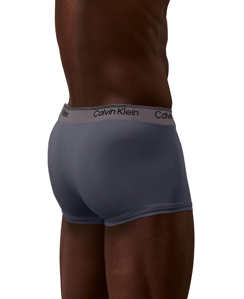 Calvin Klein Men's 3-Pack Microfiber Stretch Low-Rise Trunk Underwear