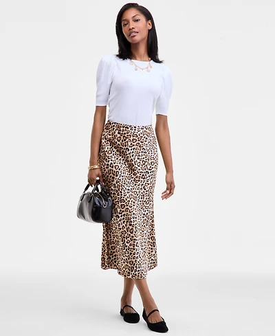 On 34th Women's Printed Midi Slip Skirt, Macy's Exclusive