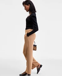 On 34th Women's High-Rise Crepette Trouser Pants, Macy's Exclusive