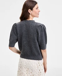 On 34th Women's Puff-Sleeve V-Neck Cardigan, Macy's Exclusive