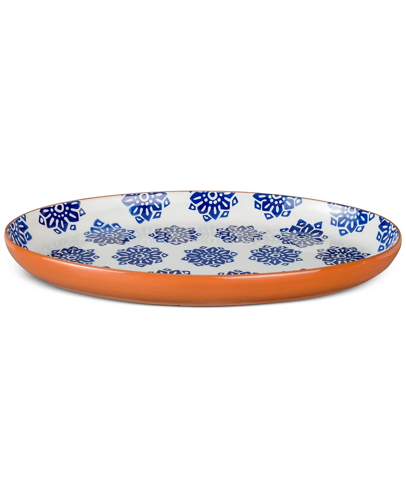 Euro Ceramica Costa Azul Tile Oval Platter