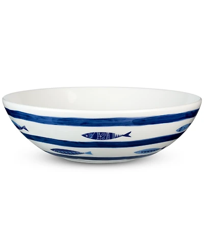 Euro Ceramica Costa Azul Sea Fish Serving Bowl