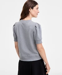 On 34th Women's Puff-Sleeve French Terry Sweatshirt, Macy's Exclusive