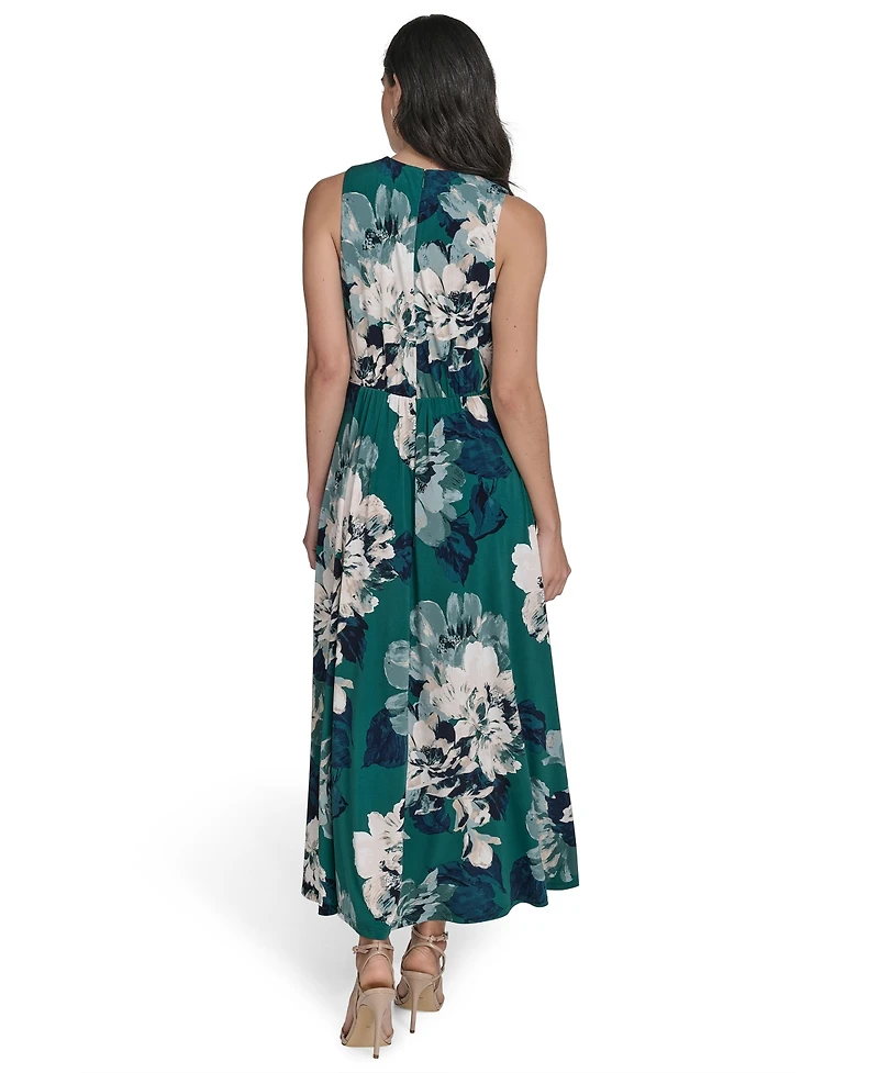 Calvin Klein Petite Jersey Printed Sleeveless Midi Dress