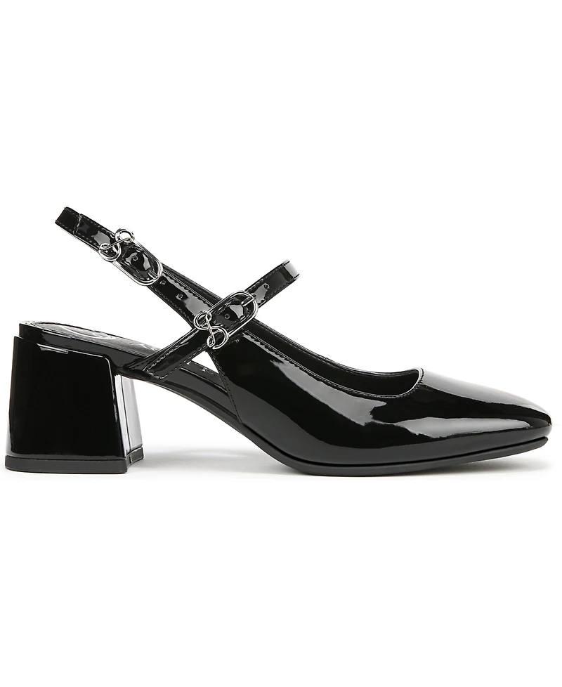 Sam and Libby Women's Grace Block Heel Slingback Mary Jane Pumps