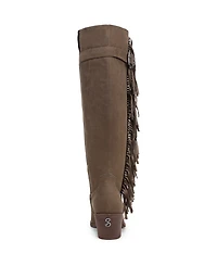 Sam and Libby Women's Farrah Western Fringe Knee High Boots