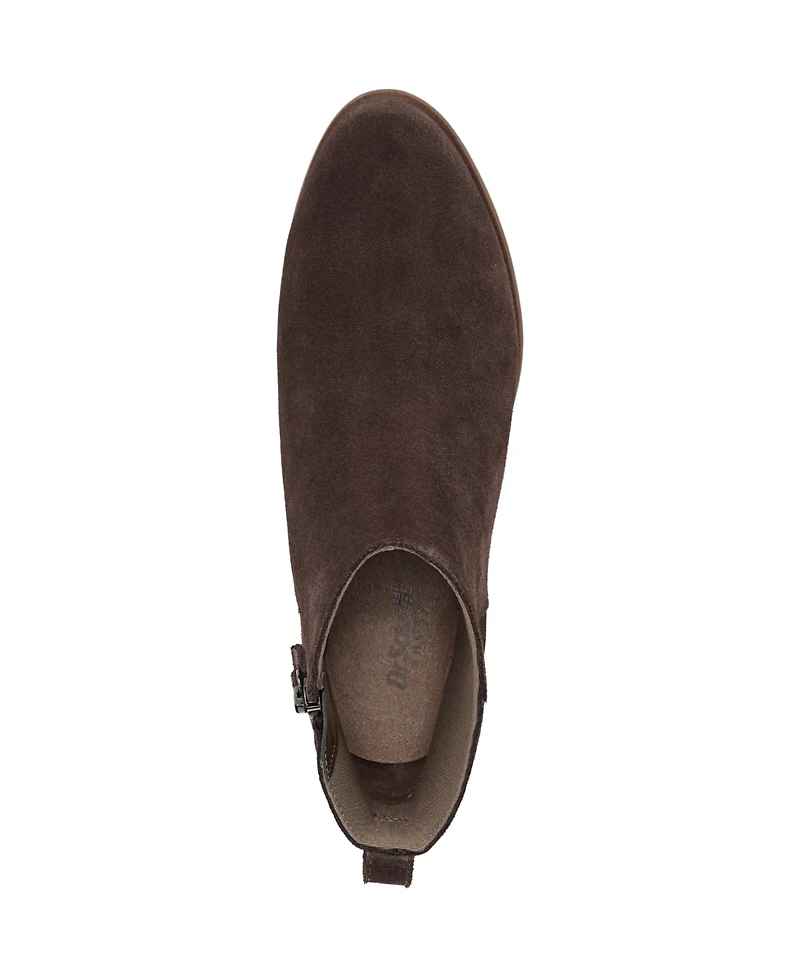 Dr. Scholl's Women's Anya Stacked Block Heel Zip Short Boots