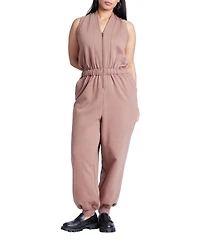 Eloquii Women's Elements Sleeveless Knit Jumpsuit