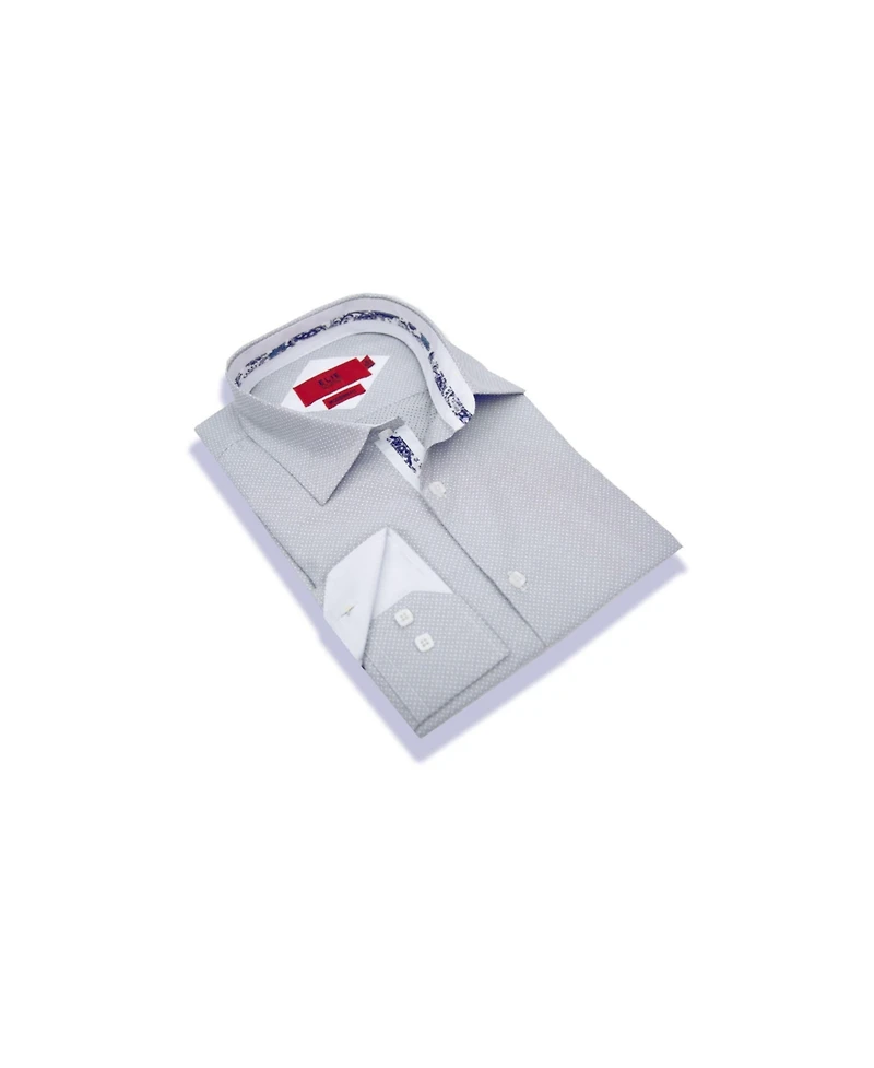 Elie Balleh Little Boys Grey Button-Down Slim Fit Shirt