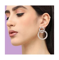 Sohi Women's Green Bling Drop Earrings