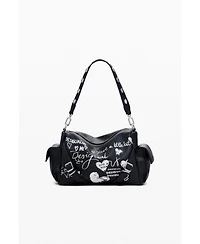 Desigual Women's Medium faux leather bowling bag with letters