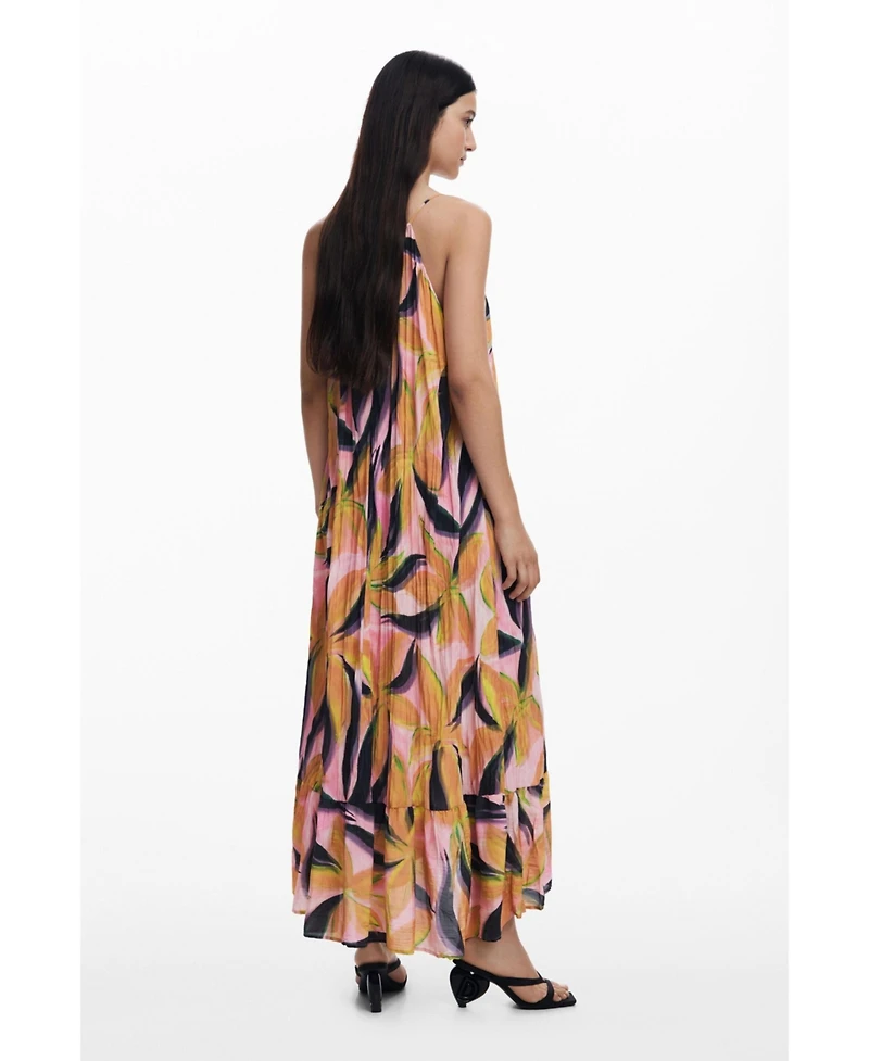 Desigual Women's Crinkled effect midi dress