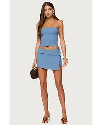 Edikted Women's Selena Asymmetric Wrap Mini Skirt