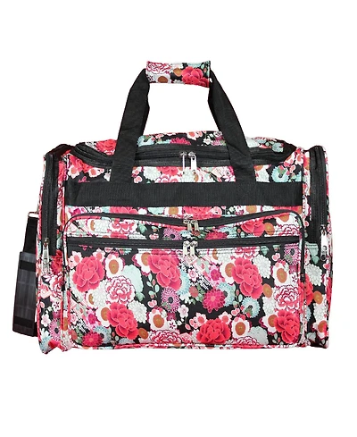 World Traveler Floral 16-Inch Gym Bag Duffle Bag
