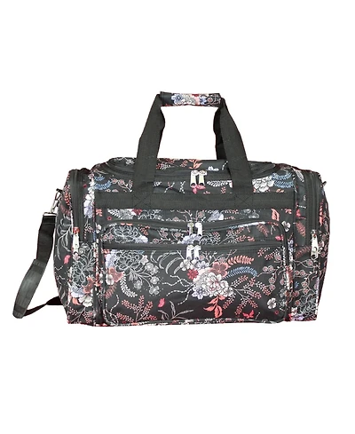 World Traveler Floral 16-Inch Gym Bag Duffle