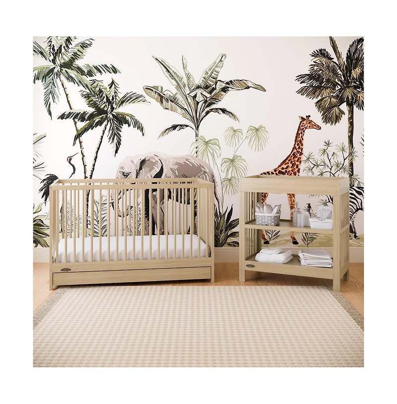 Graco Teddi 5-in-1 Convertible Crib with Drawer - Driftwood