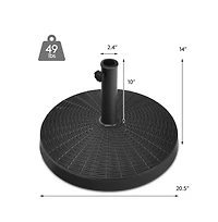 49 Lbs Patio Resin Umbrella Base Stand for Outdoor