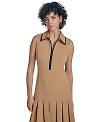 Calvin Klein Women's Scuba Crepe Sleeveless A-Line Dress