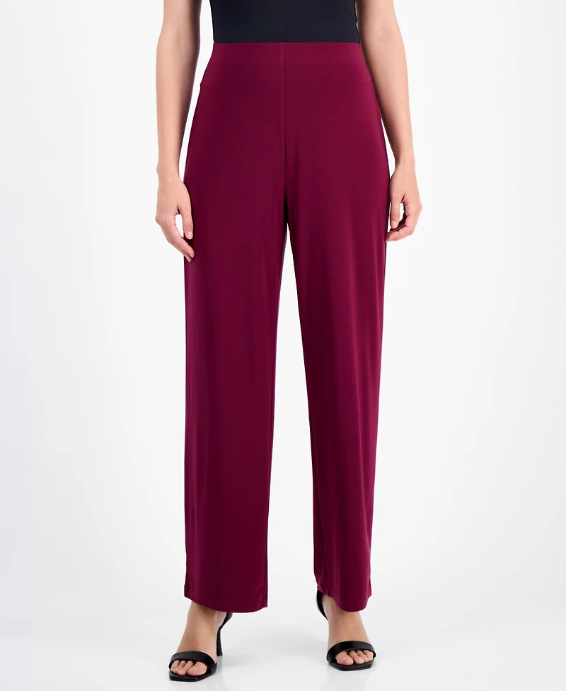 Ak Anne Klein Petite Wide-Leg Pull-On Pants