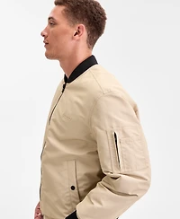 Hugo by Boss Men's Baken2435 Slim-Fit Satin Bomber Jacket