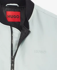 Hugo by Hugo Boss Men's Baken2435 Slim-Fit Satin Bomber Jacket