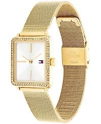 Tommy Hilfiger Women's Quartz Gold Tone Stainless Steel Mesh Bracelet Watch, 21.3mm