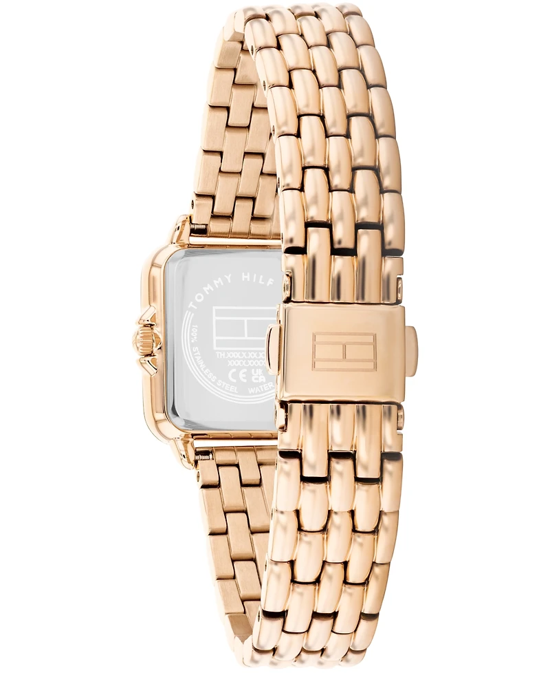 Tommy Hilfiger Women's Quartz Rose Gold-Tone Stainless Steel Bracelet Watch, 22.5mm