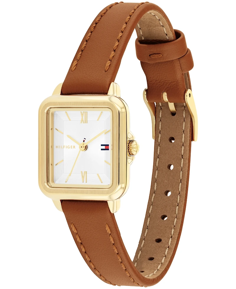 Tommy Hilfiger Women's Quartz Tan Leather Strap Watch, 22.5mm