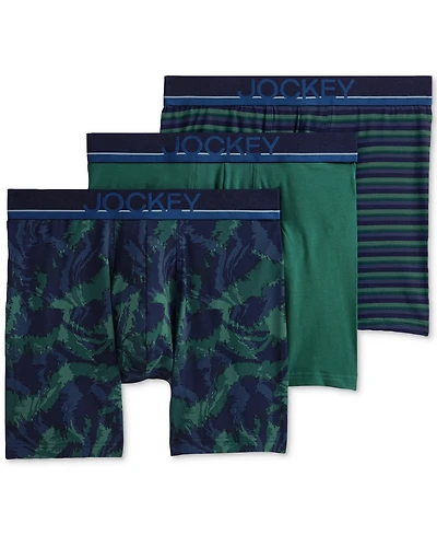 Jockey Men's 3-pack True Style Logo Boxer Briefs