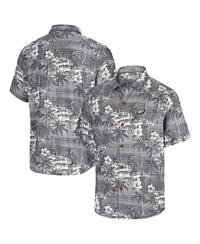 Tommy Bahama Men's Black Philadelphia Eagles Coconut Point Isla Palmetta Camp Button-Up Shirt