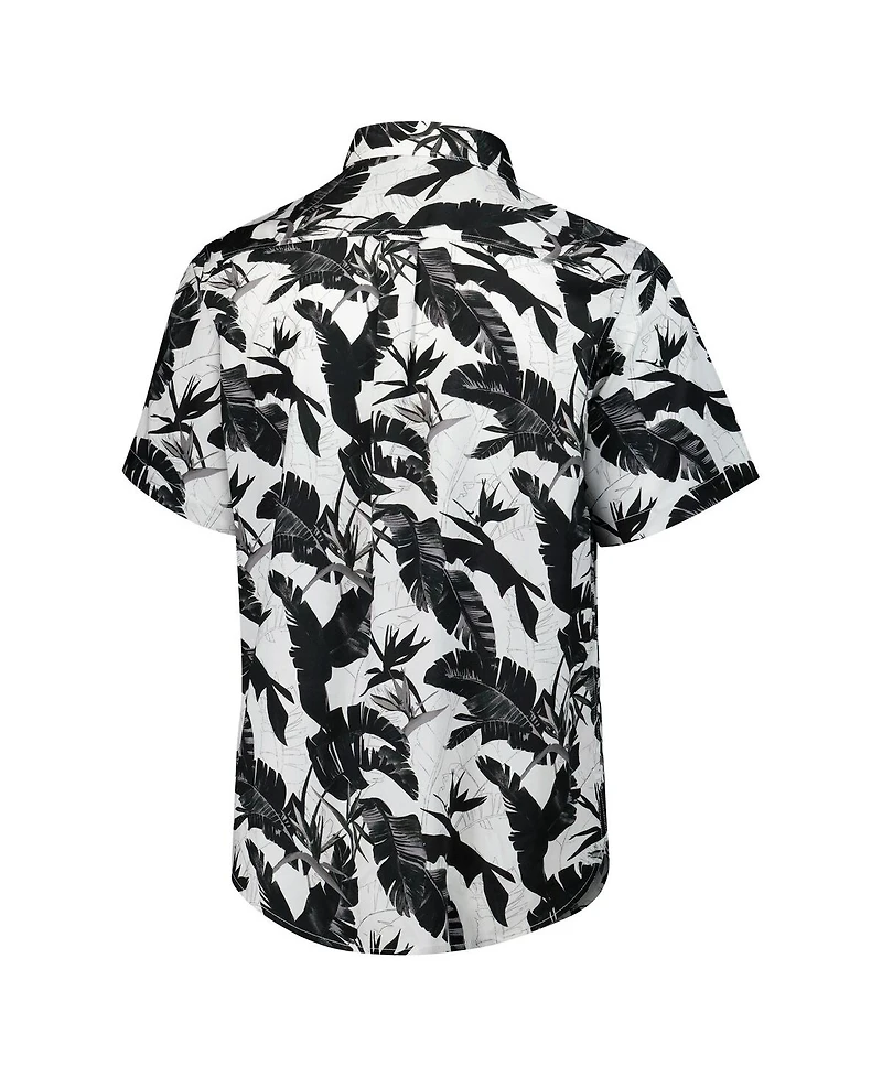 Tommy Bahama Men's Black Los Angeles Chargers Sunnyvale Blooms Camp Button-Up Shirt