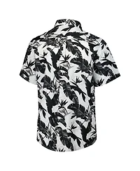 Tommy Bahama Men's Black Los Angeles Chargers Sunnyvale Blooms Camp Button-Up Shirt