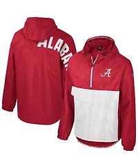 Colosseum Men's Crimson Alabama Tide Reloaded Anorak Half-Zip Jacket