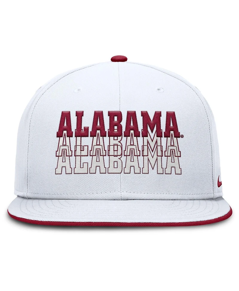 Nike Men's White Alabama Crimson Tide True Primetime Performance Fitted Hat